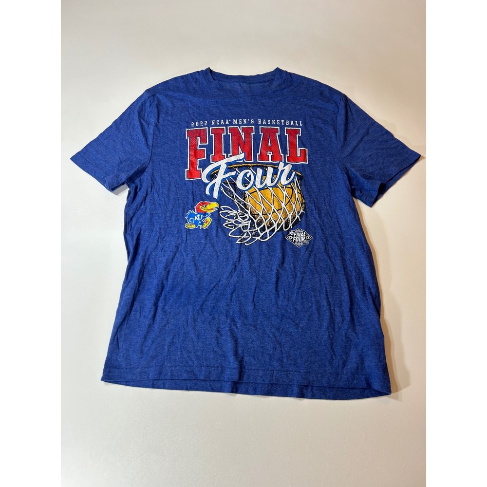 Fanatics T-Shirt Men's Large Blue 2022 NCAA Final Four Kansas Jayhawks